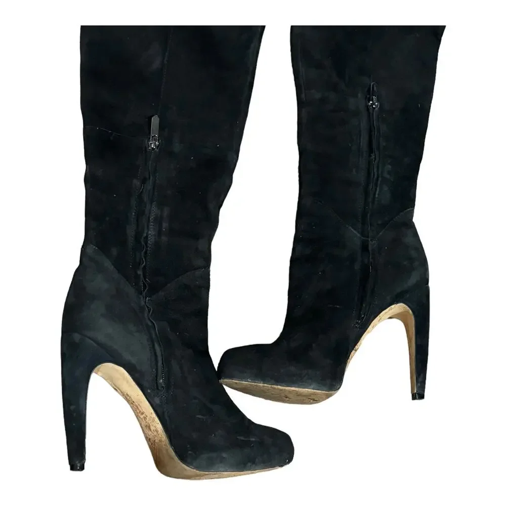 2000s Sam Edelman Kayla Over the Knee Suede Platform Boots 8.5